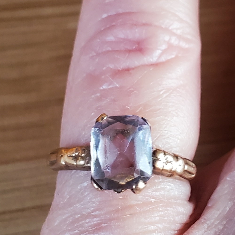 Vintage 10k Gold Amethyst Ring 4